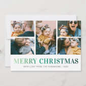 Cartes Pour Fêtes Annuelles Modern 5 Photo Collage Noël (Devant)