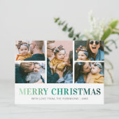 Cartes Pour Fêtes Annuelles Modern 5 Photo Collage Noël (Debout devant)