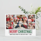 Cartes Pour Fêtes Annuelles Modern 5 Photo Joyeux Noël (Debout devant)