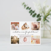 Cartes Pour Fêtes Annuelles Modern 6 Photo Collage Nouveau Merci bébé (Debout devant)