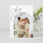 Cartes Pour Fêtes Annuelles Modern Arch Script Joyeux Noël (Debout devant)