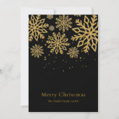 Cartes Pour Fêtes Annuelles Modern Black Gold Glitter Script Christmas (Devant)