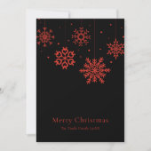 Cartes Pour Fêtes Annuelles Modern Black Red Script Christmas Tree (Devant)