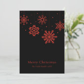 Cartes Pour Fêtes Annuelles Modern Black Red Script Christmas Tree (Debout devant)