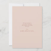 Cartes Pour Fêtes Annuelles Modern Blush Multi Photo Christmas (Dos)