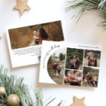 Cartes Pour Fêtes Annuelles Modern Boho Arch Joy In All Things Six Photo<br><div class="desc">Celebrate the joy of the season with this modern boho arch joy in all things six photo holiday card. The unique and chic editable script creates a touch of charm and individuality. Its simple, elegant black-and-white design, featuring a classic bohemian arch frame, evokes a whimsical winter ambiance. The minimal and...</div>