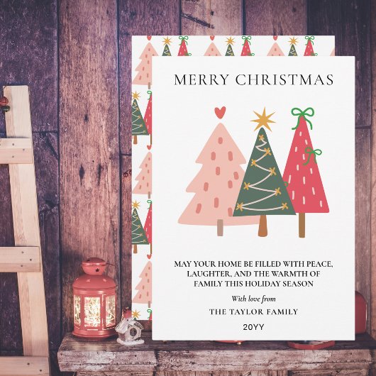 Cartes Pour Fêtes Annuelles Modern Boho Hand Drawn Whimsical