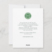 Cartes Pour Fêtes Annuelles Modern Business Logo Tropical Palm Tree Christmas (Dos)