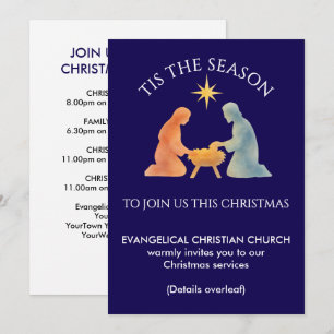 Cartes Pour Fêtes Annuelles Modern C'EST LA SAISON Noël Services de l'église