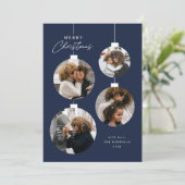 Cartes Pour Fêtes Annuelles Modern Christmas Ornament 4 Photo (Debout devant)
