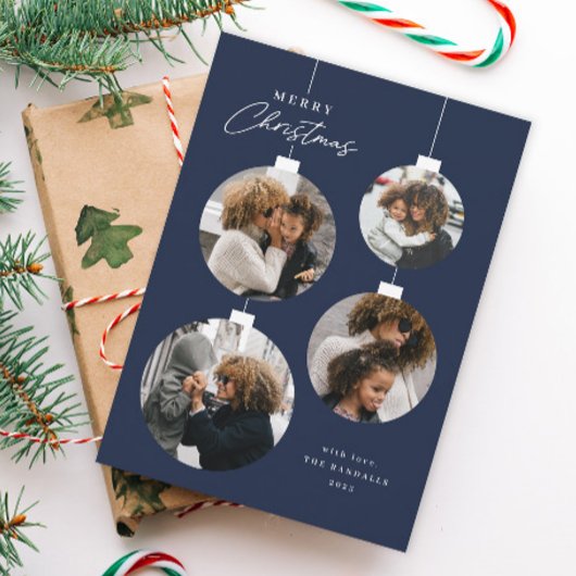 Cartes Pour Fêtes Annuelles Modern Christmas Ornament 4 Photo