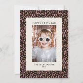 Cartes Pour Fêtes Annuelles Modern Confetti Dots Festive New Year (Devant)