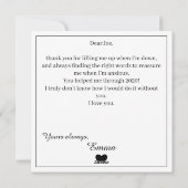 Cartes Pour Fêtes Annuelles Modern custom 7 Couple Photos with Monogram (Dos)