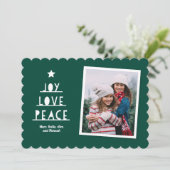 Cartes Pour Fêtes Annuelles Modern Cut Deep Green (Debout devant)