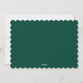 Cartes Pour Fêtes Annuelles Modern Cut Deep Green (Dos)