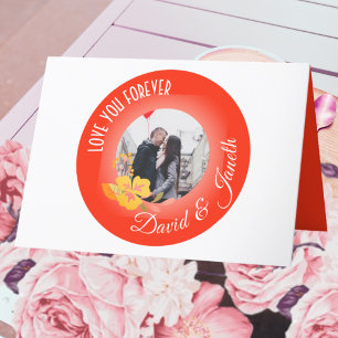 Cartes Pour Fêtes Annuelles Modern Cute Love Couple Photo Valentines Day