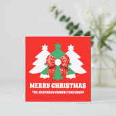 Cartes Pour Fêtes Annuelles Modern Editable Business Logo QR Code Christmas (Debout devant)