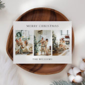 Cartes Pour Fêtes Annuelles Modern Elegant 3 Photo Collage Noël