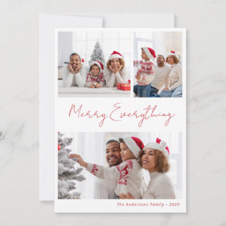 Cartes Pour Fêtes Annuelles Modern Everything Christmas Red Photo