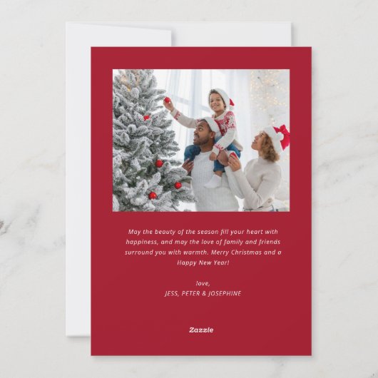 Cartes Pour Fêtes Annuelles Modern Everything Christmas Red Photo (Dos)