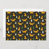 Cartes Pour Fêtes Annuelles Modern Fox and Pine Tree Holiday (Devant / Derrière)