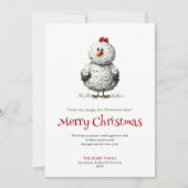 Cartes Pour Fêtes Annuelles Modern Funny Chickens Holiday Greeting Card (Devant)