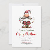 Cartes Pour Fêtes Annuelles Modern Funny Santa Hand Drawn Festive Greeting (Devant)