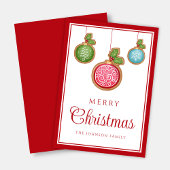 Cartes Pour Fêtes Annuelles Modern Gingerbread Christmas Baubles 