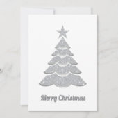 Cartes Pour Fêtes Annuelles Modern Glitter Elegant Snow Christmas Pine Tree (Devant)