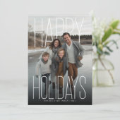 Cartes Pour Fêtes Annuelles Modern Happy Holidays Photo (Debout devant)