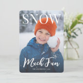 Cartes Pour Fêtes Annuelles Modern Happy Holidays winter Photo Holiday (Debout devant)
