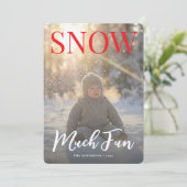 Cartes Pour Fêtes Annuelles Modern Happy Holidays winter Photo Holiday  (Debout devant)