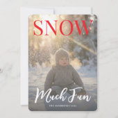 Cartes Pour Fêtes Annuelles Modern Happy Holidays winter Photo Holiday  (Devant)