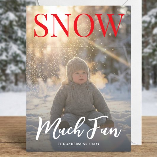 Cartes Pour Fêtes Annuelles Modern Happy Holidays winter Photo Holiday 