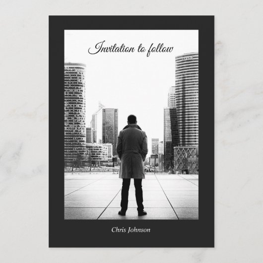 Cartes Pour Fêtes Annuelles Modern Magazine Anniversaire Enregistrer la date I (Dos)