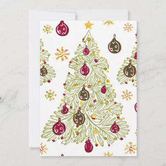 Cartes Pour Fêtes Annuelles Modern minimal hand drawn Christmas New year card