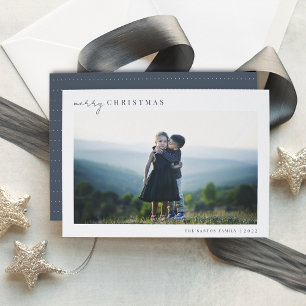 Cartes Pour Fêtes Annuelles Modern Minimalist Christmas Photo