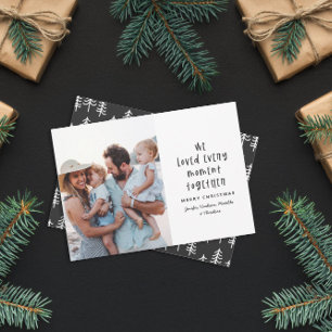 Cartes Pour Fêtes Annuelles Modern, minimum typographiy holiday family photo