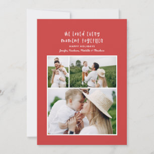 Cartes Pour Fêtes Annuelles Modern, minimum typographiy holiday family photo