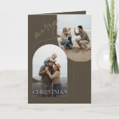 Cartes Pour Fêtes Annuelles Modern Olive 3 Beach Photo Christms Folded (Devant)