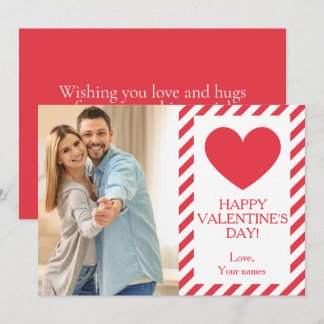Cartes Pour Fêtes Annuelles Modern Photo Red Cute Valentine's Day