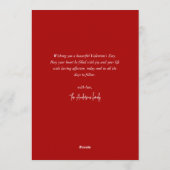 Cartes Pour Fêtes Annuelles Modern Red Hearts Pattern One Photo Valentines Day (Dos)