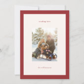 Cartes Pour Fêtes Annuelles Modern Red Valentine's Day Love Family Photo (Devant)