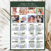 Modern Sage Green 2025 Calendrier Famille 8 Photo