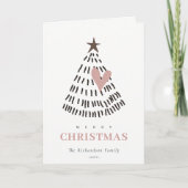 Cartes Pour Fêtes Annuelles Modern Scandi Minimal Blush Heart Christmas Tree (Devant)