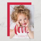 Cartes Pour Fêtes Annuelles Modern Script Love Photo Saint Valentin (Devant / Derrière)