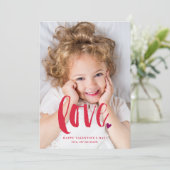 Cartes Pour Fêtes Annuelles Modern Script Love Photo Saint Valentin (Debout devant)