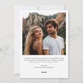 Cartes Pour Fêtes Annuelles Modern Script Married & Bright Newlywed Photo (Dos)