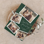 Cartes Pour Fêtes Annuelles Modern Script Photo Collage Noël religieux<br><div class="desc">Script moderne Photo Collage Religieux Noël Carte de vacances avec message supplémentaire de la famille sur le dos. Cliquez sur le bouton Personnaliser pour customiser ce design avec vos photos et votre texte.</div>