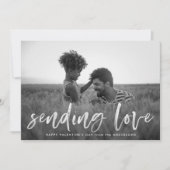 Cartes Pour Fêtes Annuelles Modern Sending Love Script Photo Saint-Valentin (Devant)